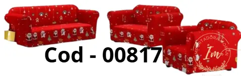 FORRO DE SILLON NAVIDEÑO 3 2 1