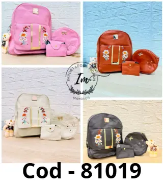 SET DE MOCHILA 3PCS DE DAMA