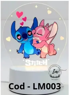 LAMPARA DE STITCH 3D