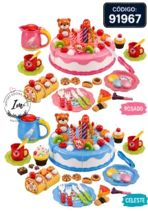 PASTEL PEQUEÑO ROSA/CELESTE
