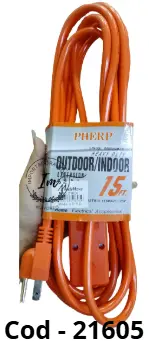 EXTENSION ELECTRICA 15FT + REGLETA