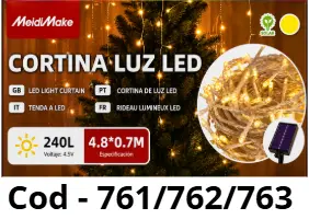 CORTINA LUZ NAVIDEÑA 240L (4.8x0.7mts)