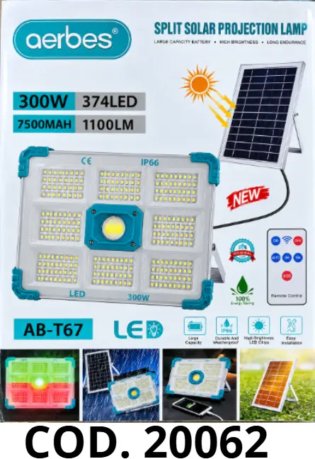 LAMPARA SOLAR DIVIDIDA - AB-T67
