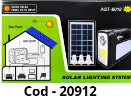 SISTEMA DE LUZ CON PANEL SOLAR