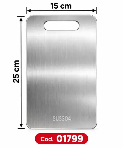[01799] TABLA DE PICAR ACERO INOXIDABLE (pequeña)