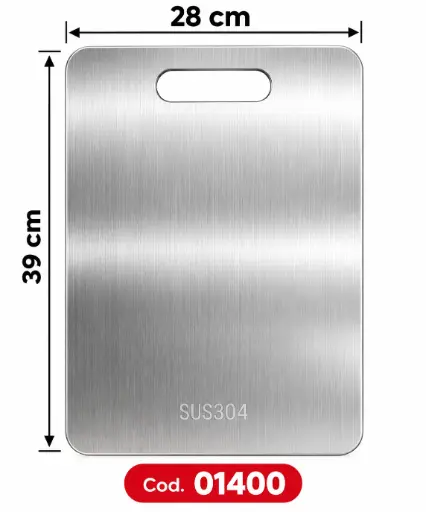 [01400] TABLA DE PICAR ACERO INOXIDABLE (grande)